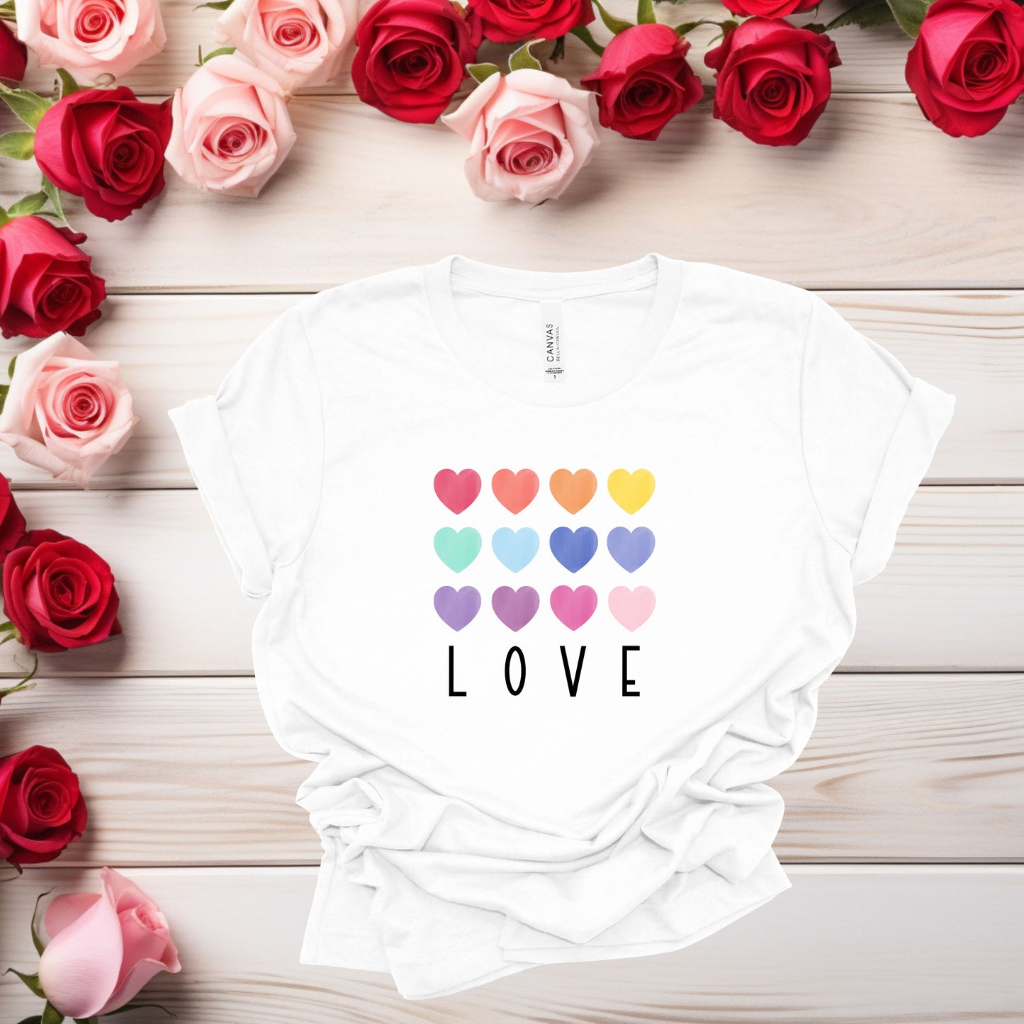 LOVE with Rainbow Hearts
