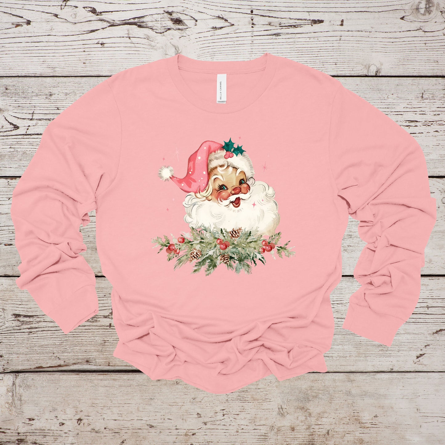 Retro Pink Santa