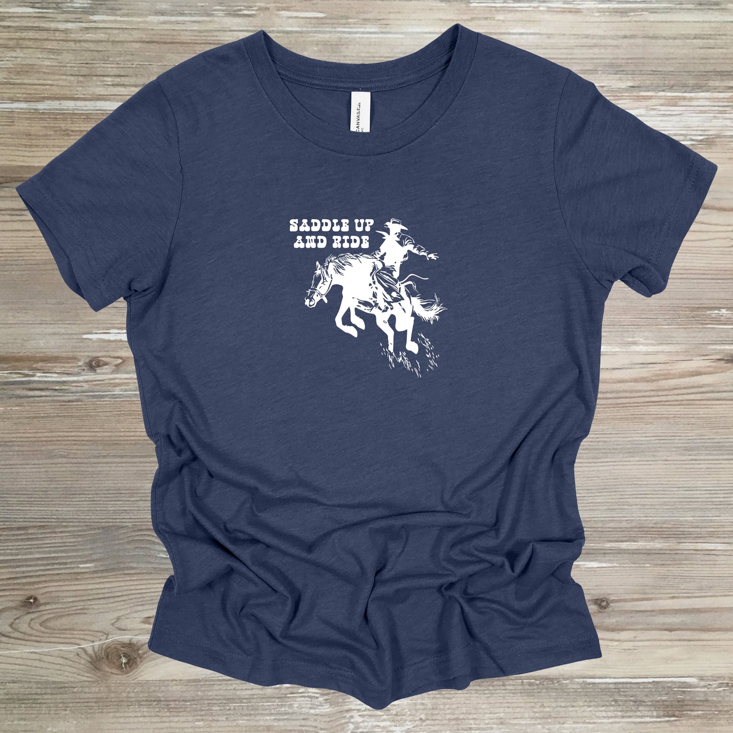 Saddle Up And Ride-White