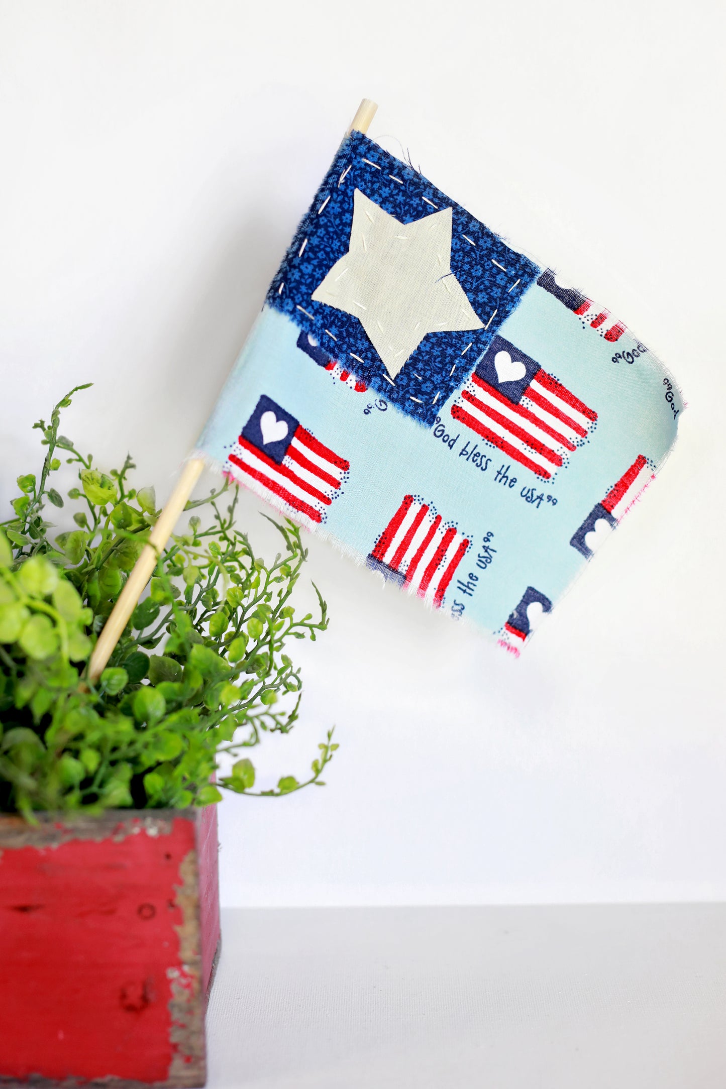 Tattered American Flag Large