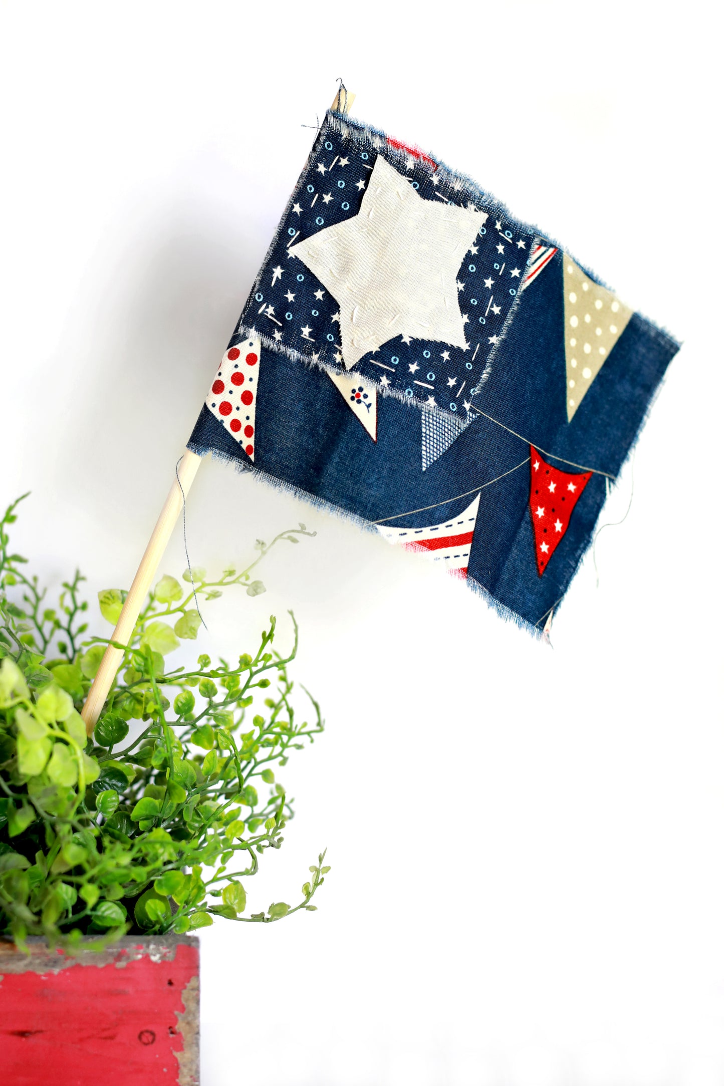Tattered American Flag Large
