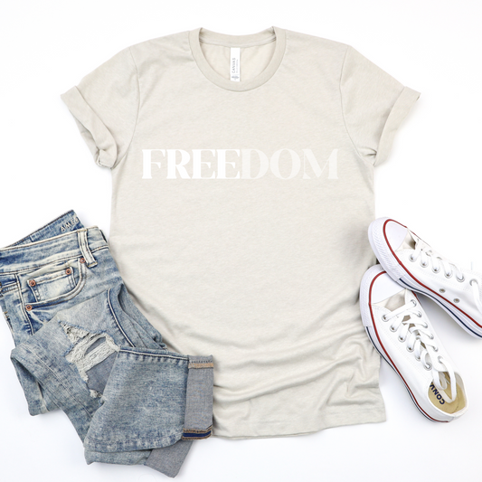 FREEDOM  White T-Shirt