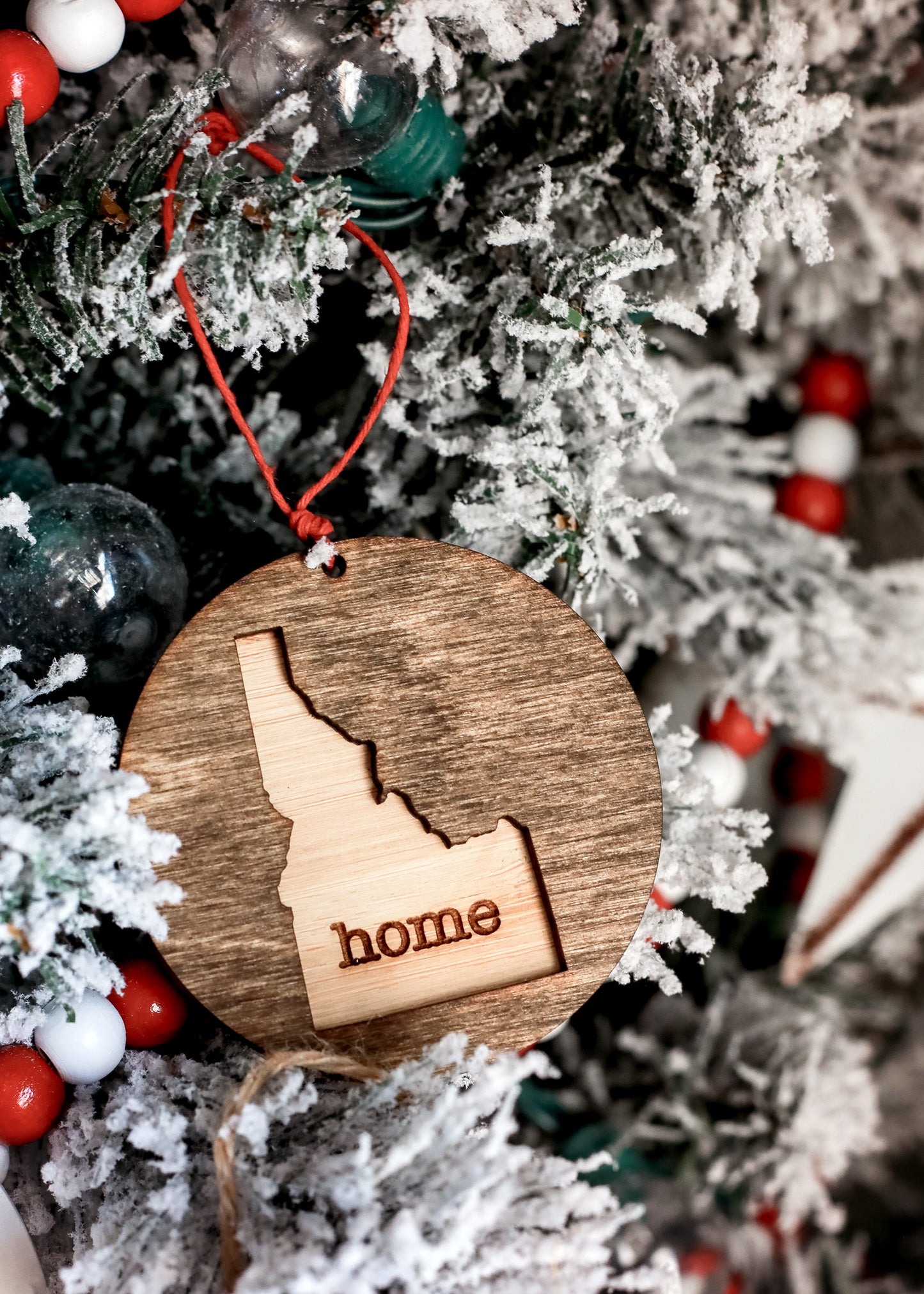 Idaho Home Wooden Christmas Tree Ornament