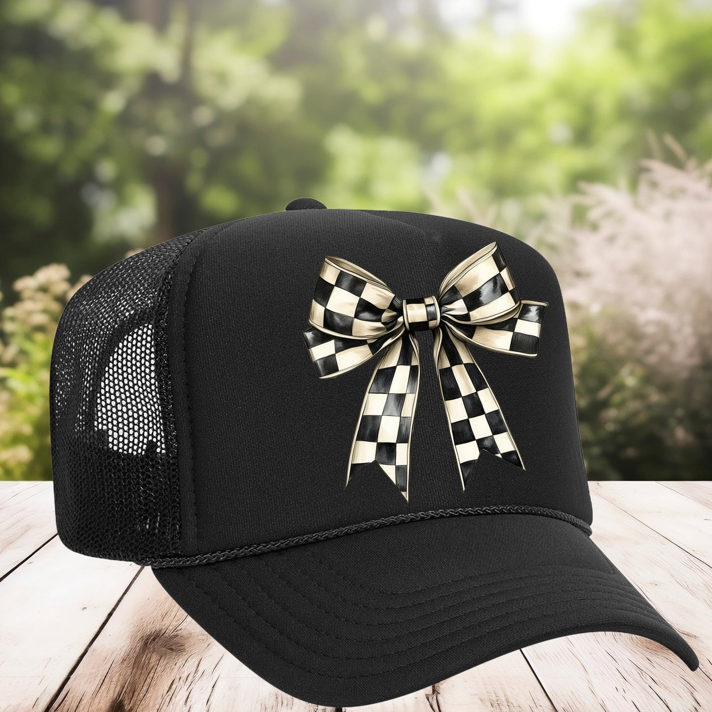 Black & White Checkered Bow