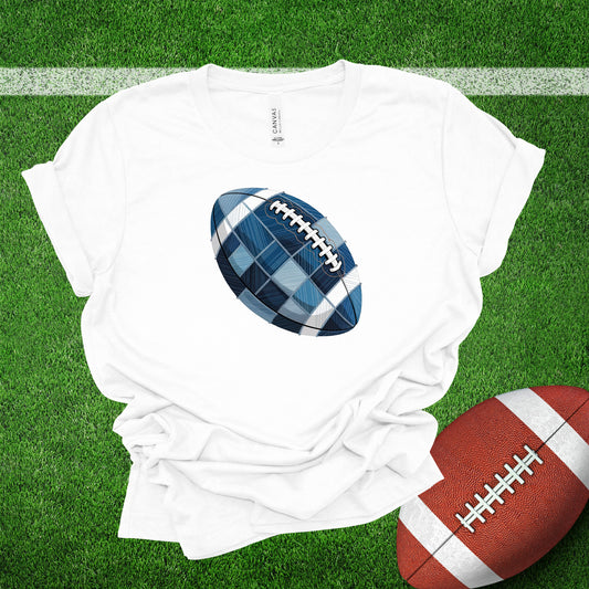 Blue Denim Patchwork Football (Multiple Color Choices)