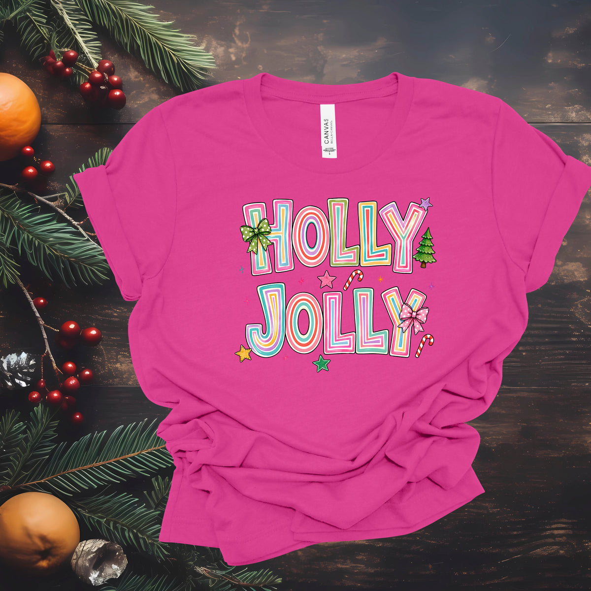 Colorful Holly Jolly (Multiple Color Choices)