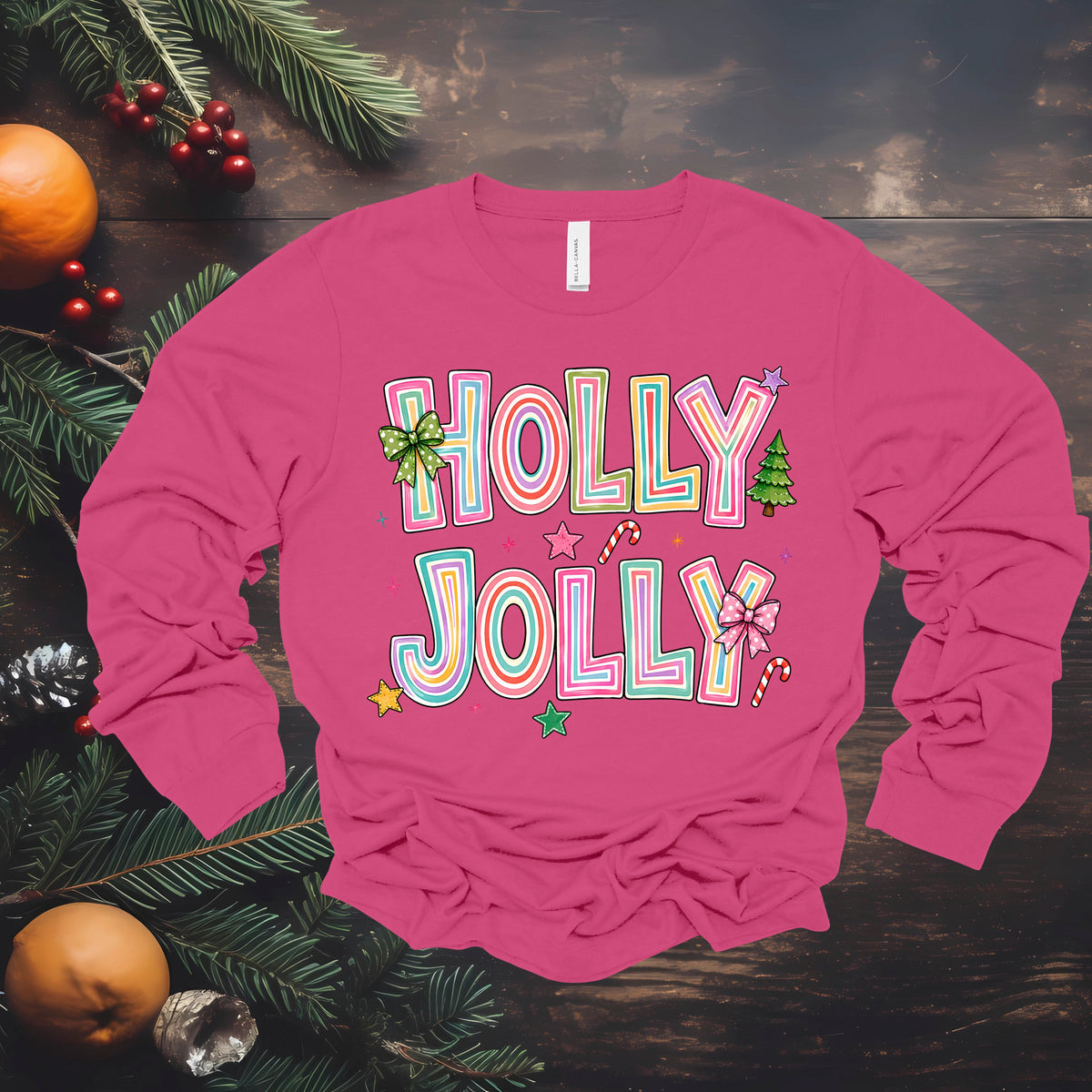 Colorful Holly Jolly (Multiple Color Choices)