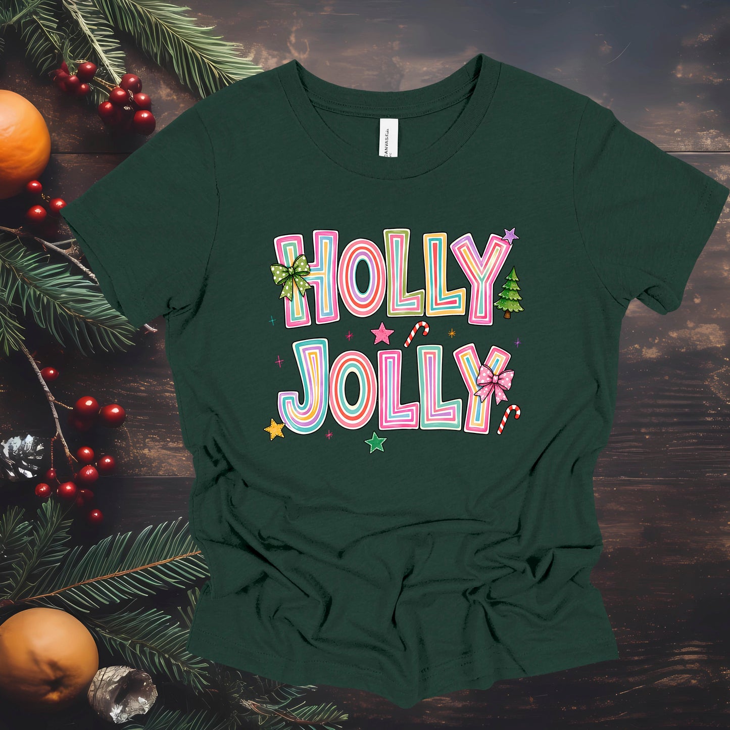 Colorful Holly Jolly (Multiple Color Choices)