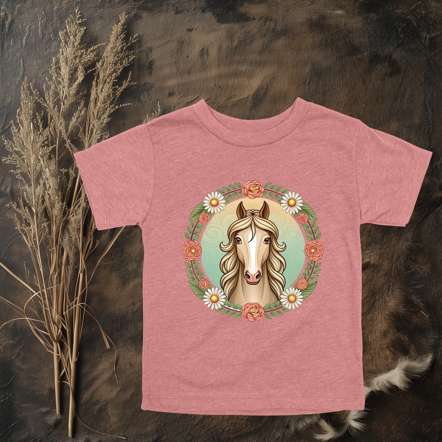 Floral Framed Horse