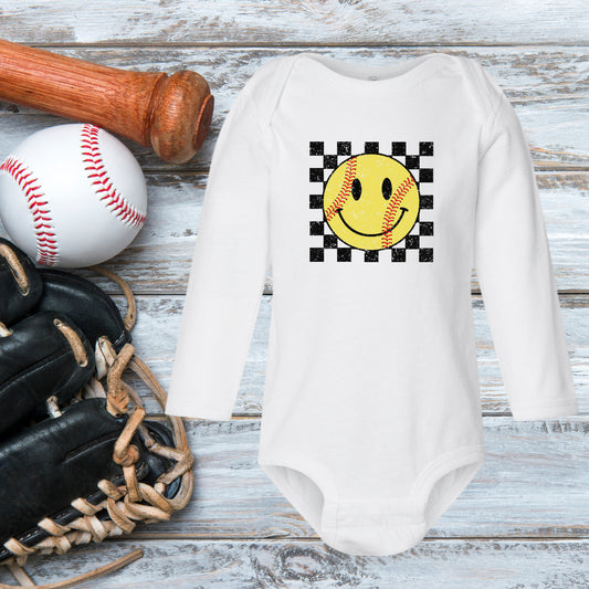 Grunge Smiley Softball
