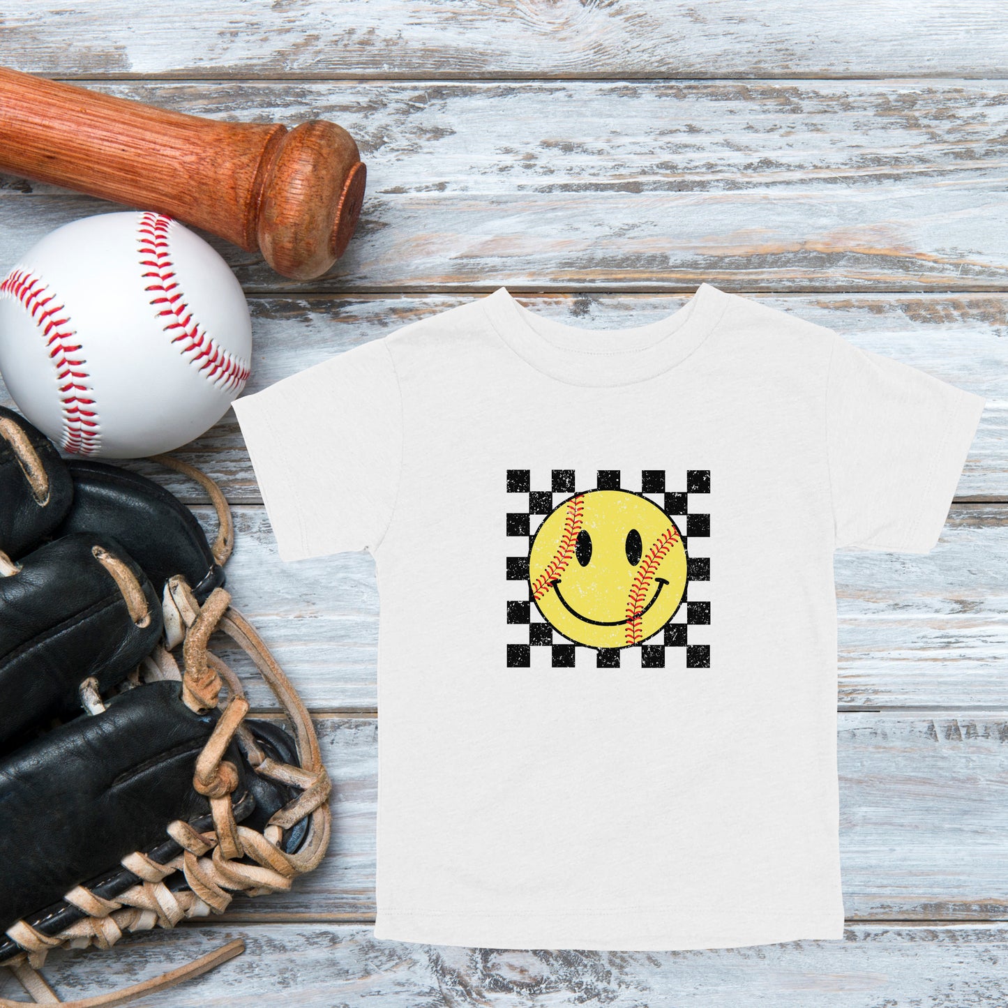 Grunge Smiley Softball