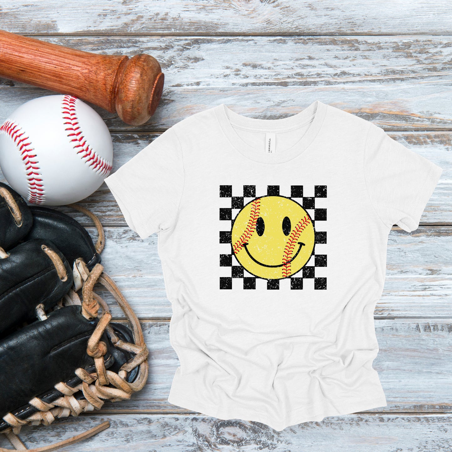 Grunge Smiley Softball