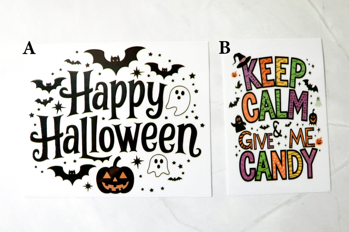 Halloween Cup Stickers In Various Patterns