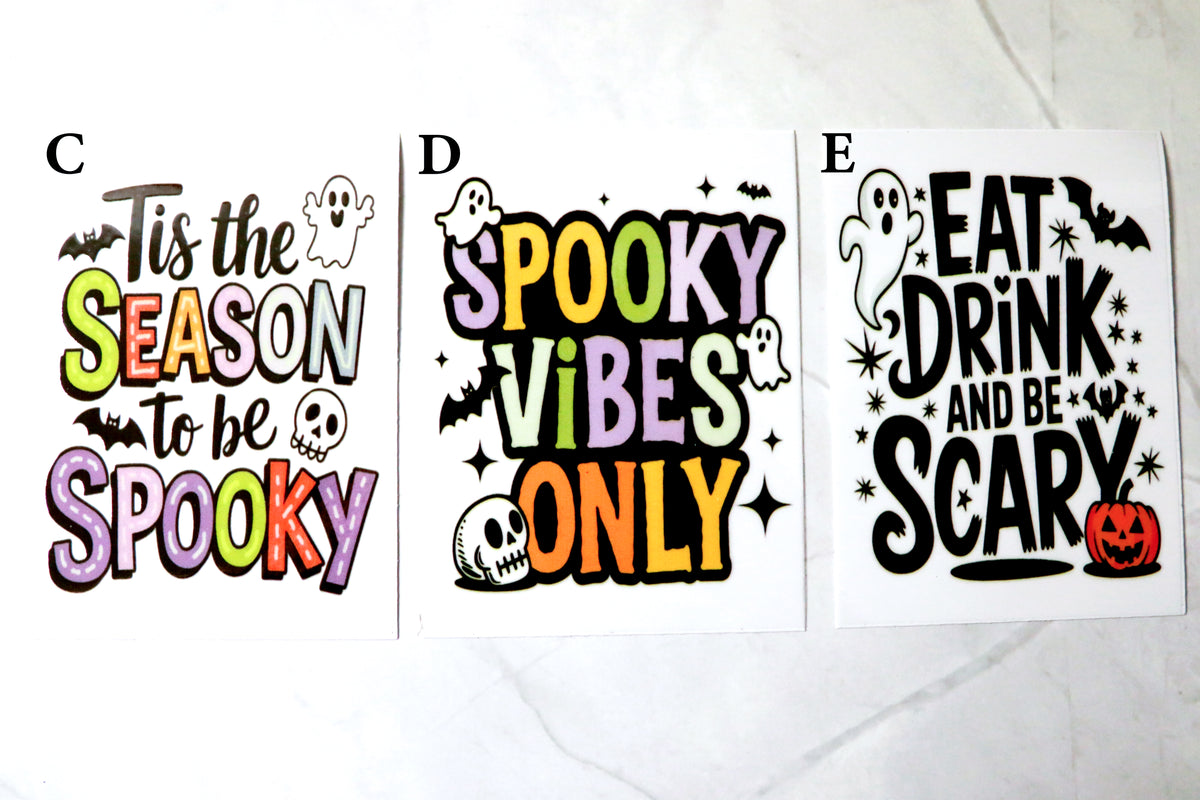 Halloween Cup Stickers In Various Patterns