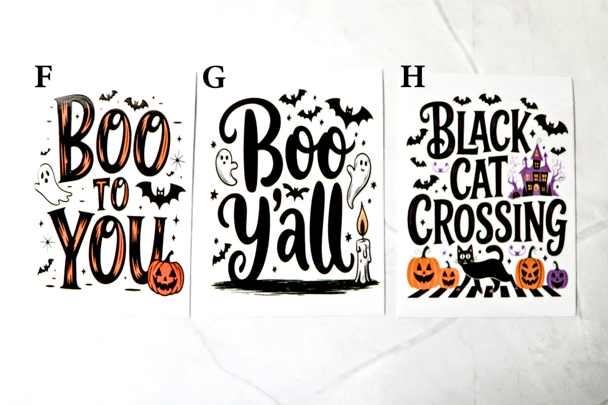 Halloween Cup Stickers In Various Patterns