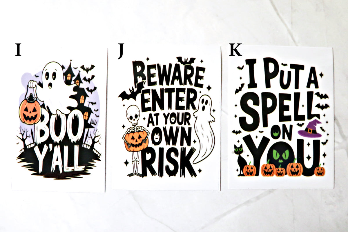 Halloween Cup Stickers In Various Patterns