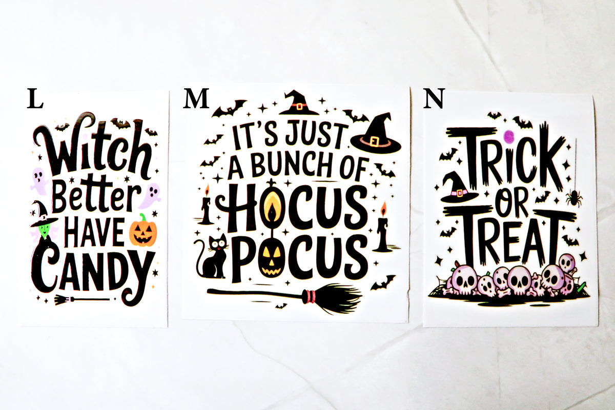 Halloween Cup Stickers In Various Patterns