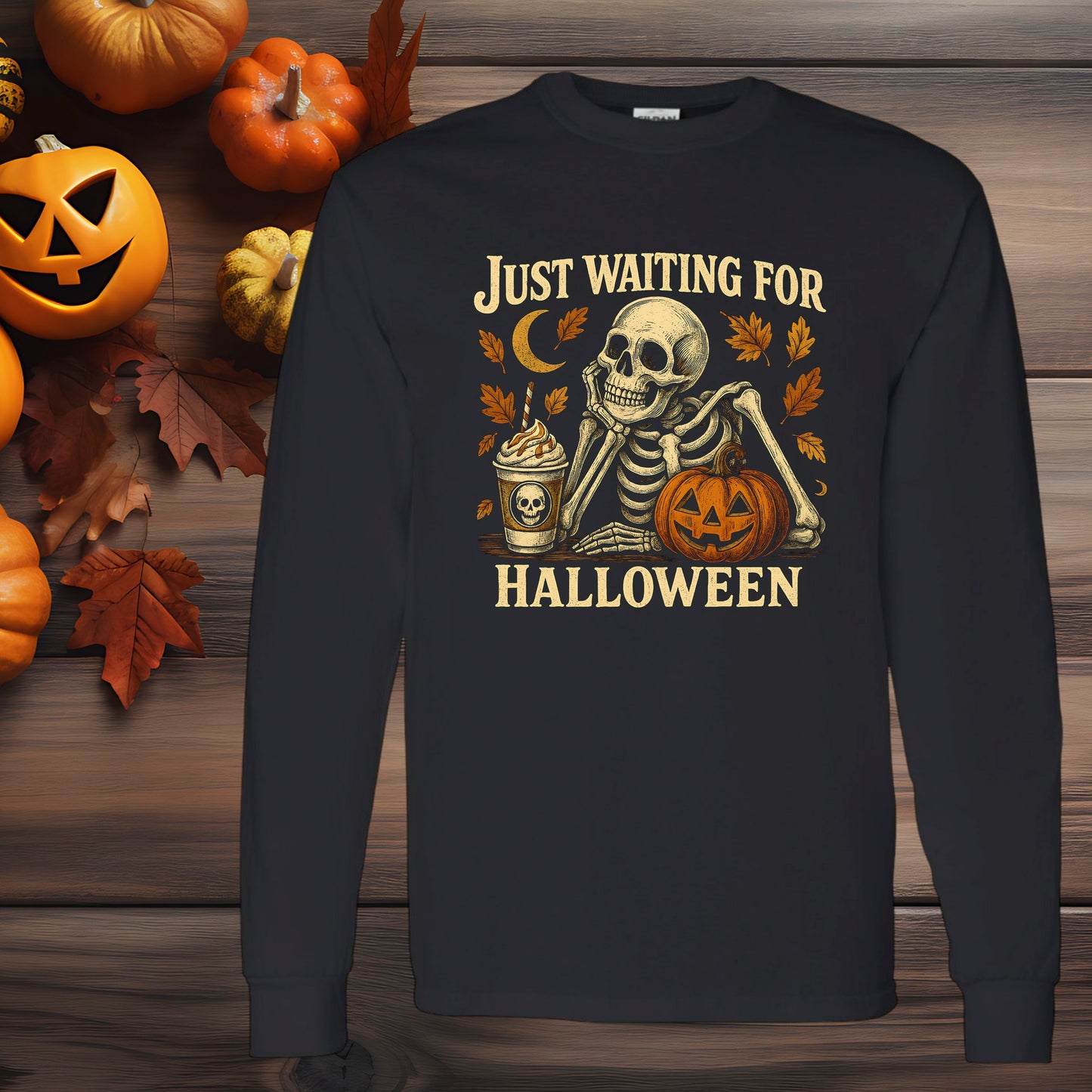 Just Waiting For Halloween Skeleton