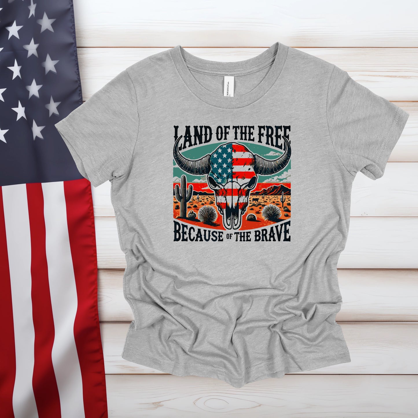 Land Of The Free Skull (Multiple Color Choices)