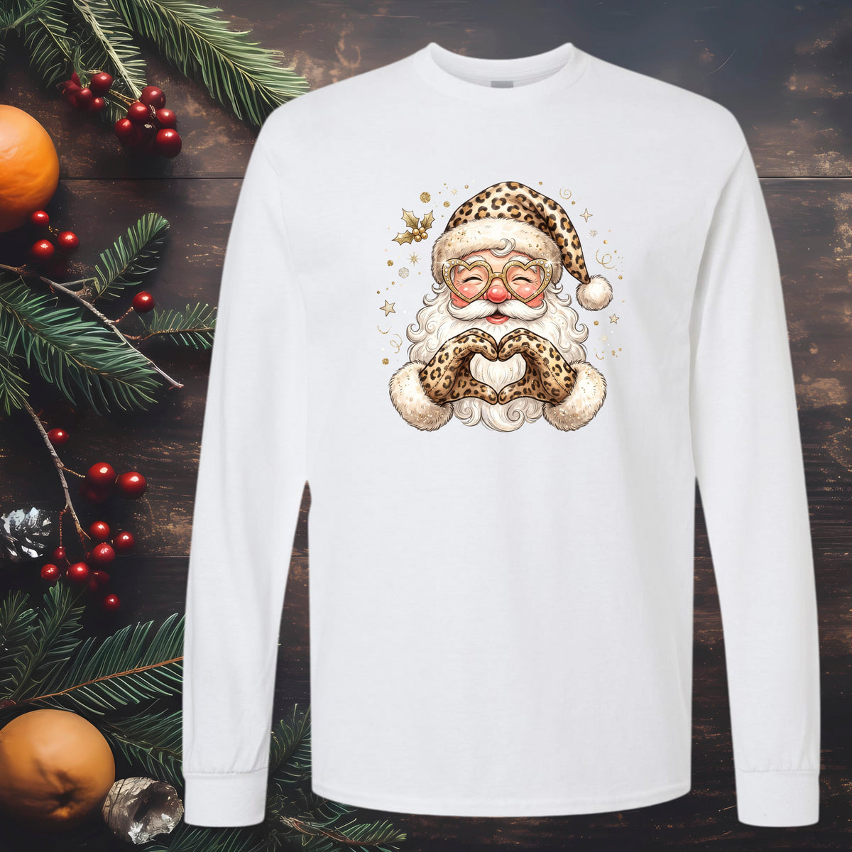 Leopard Santa (Multiple Color Choices)