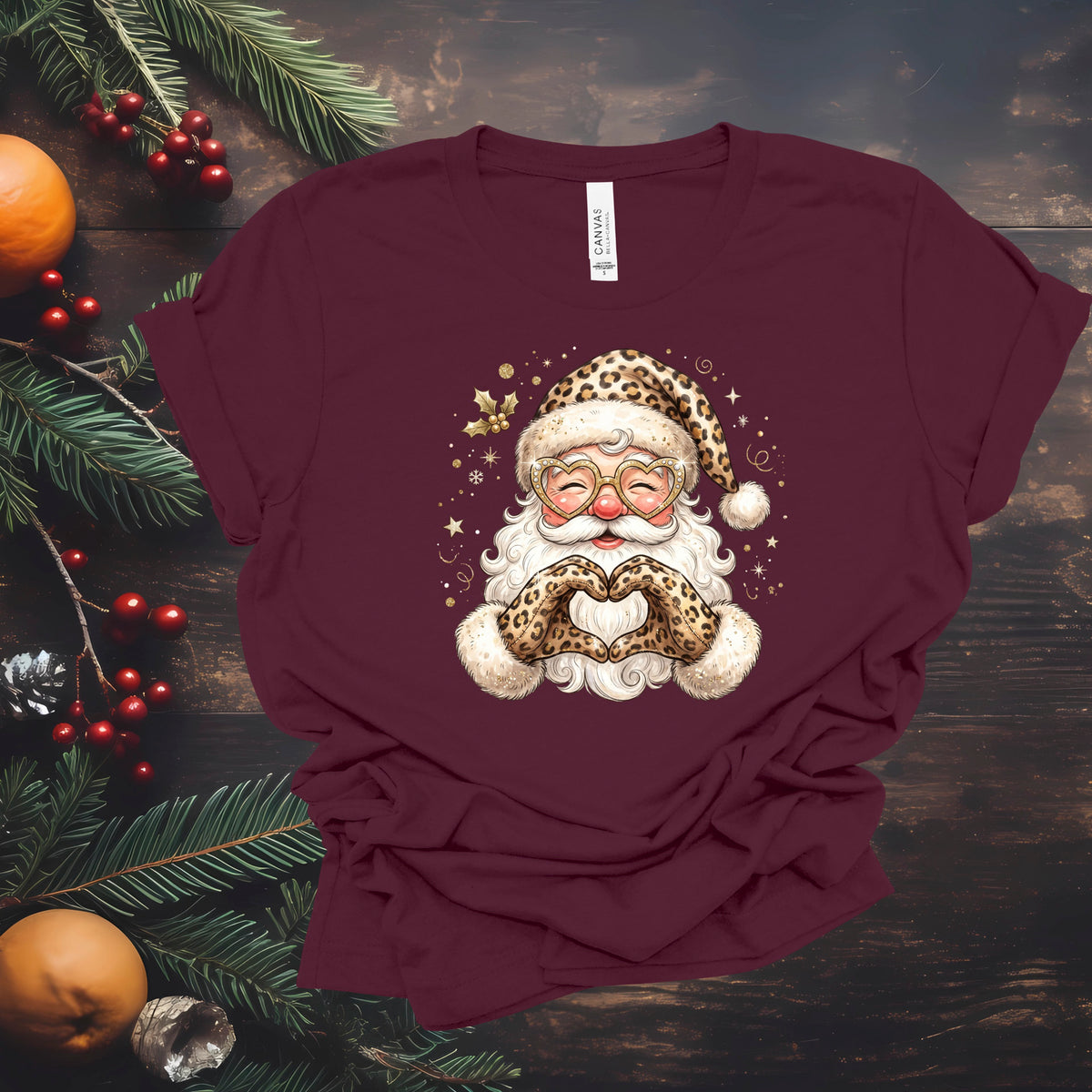 Leopard Santa (Multiple Color Choices)