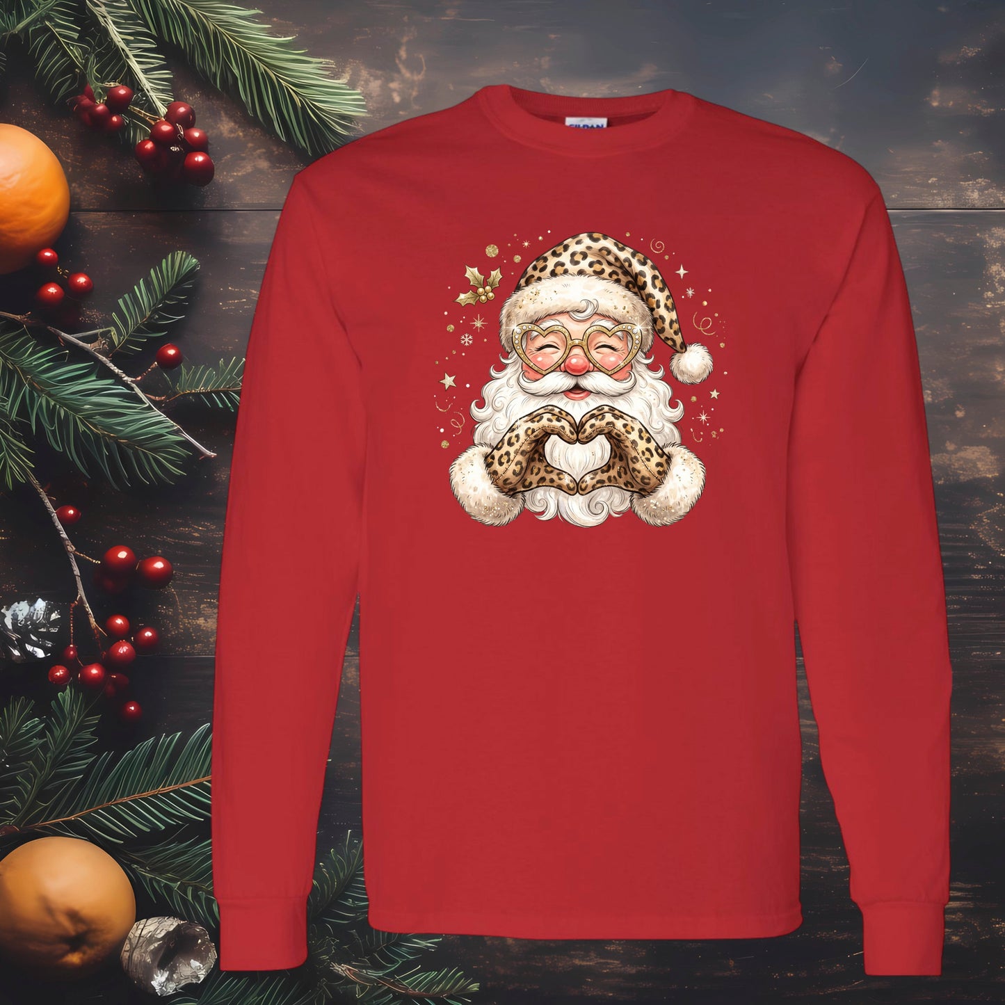 Leopard Santa (Multiple Color Choices)