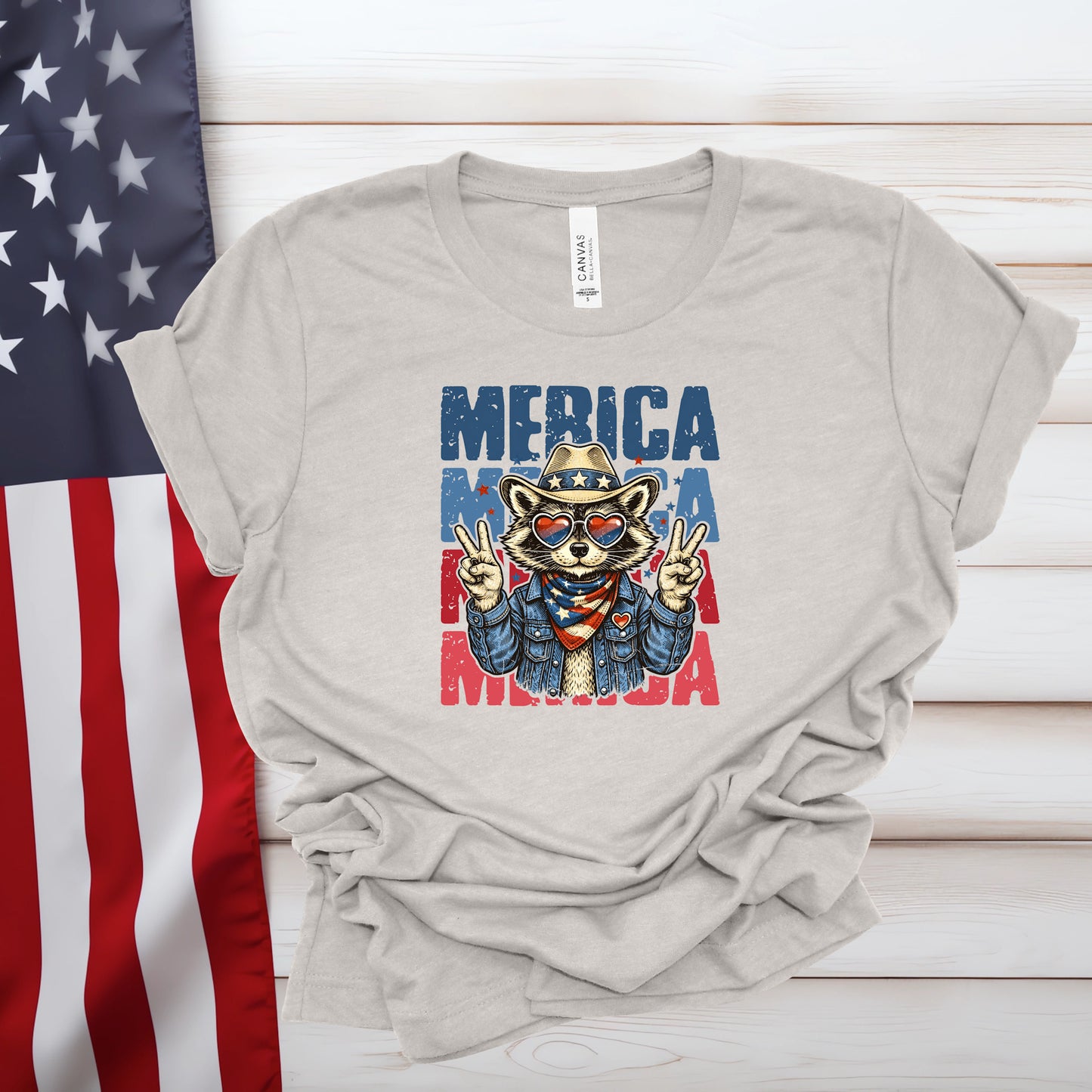 Merica Raccoon (Multiple Color Choices)