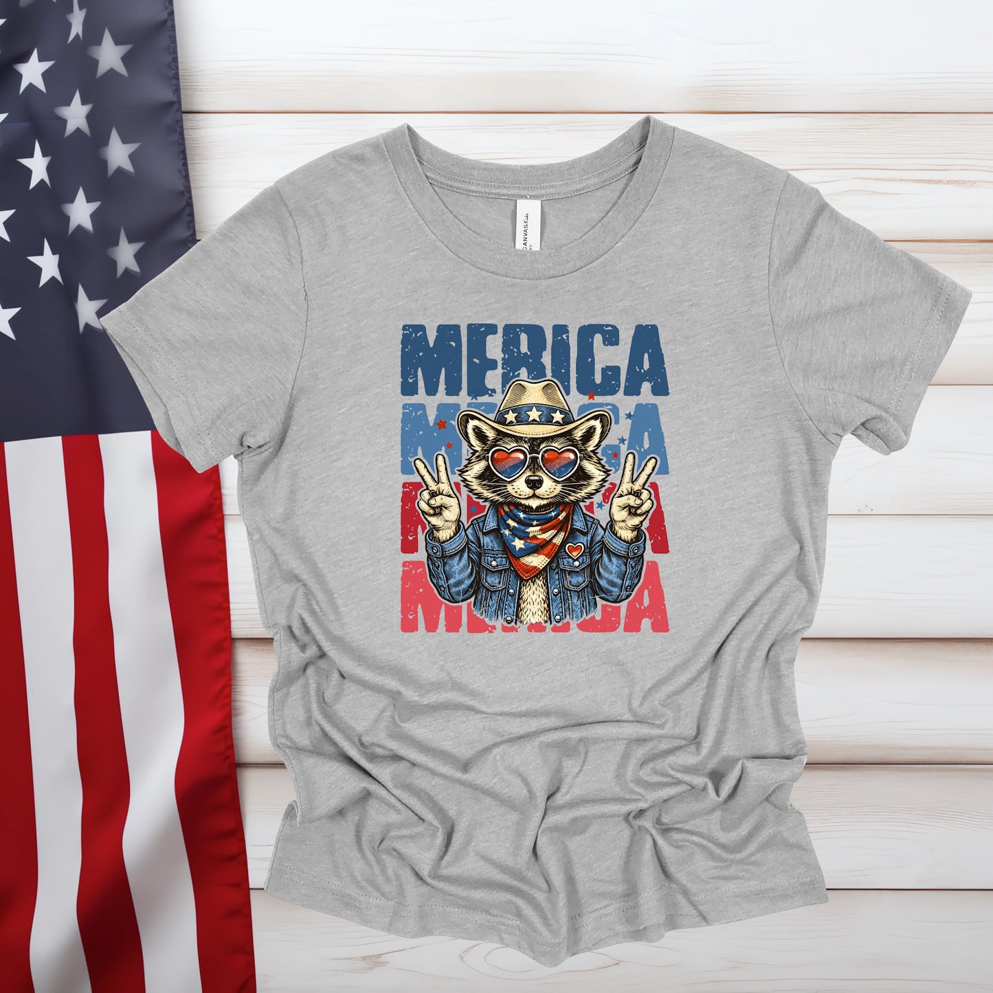 Merica Raccoon (Multiple Color Choices)