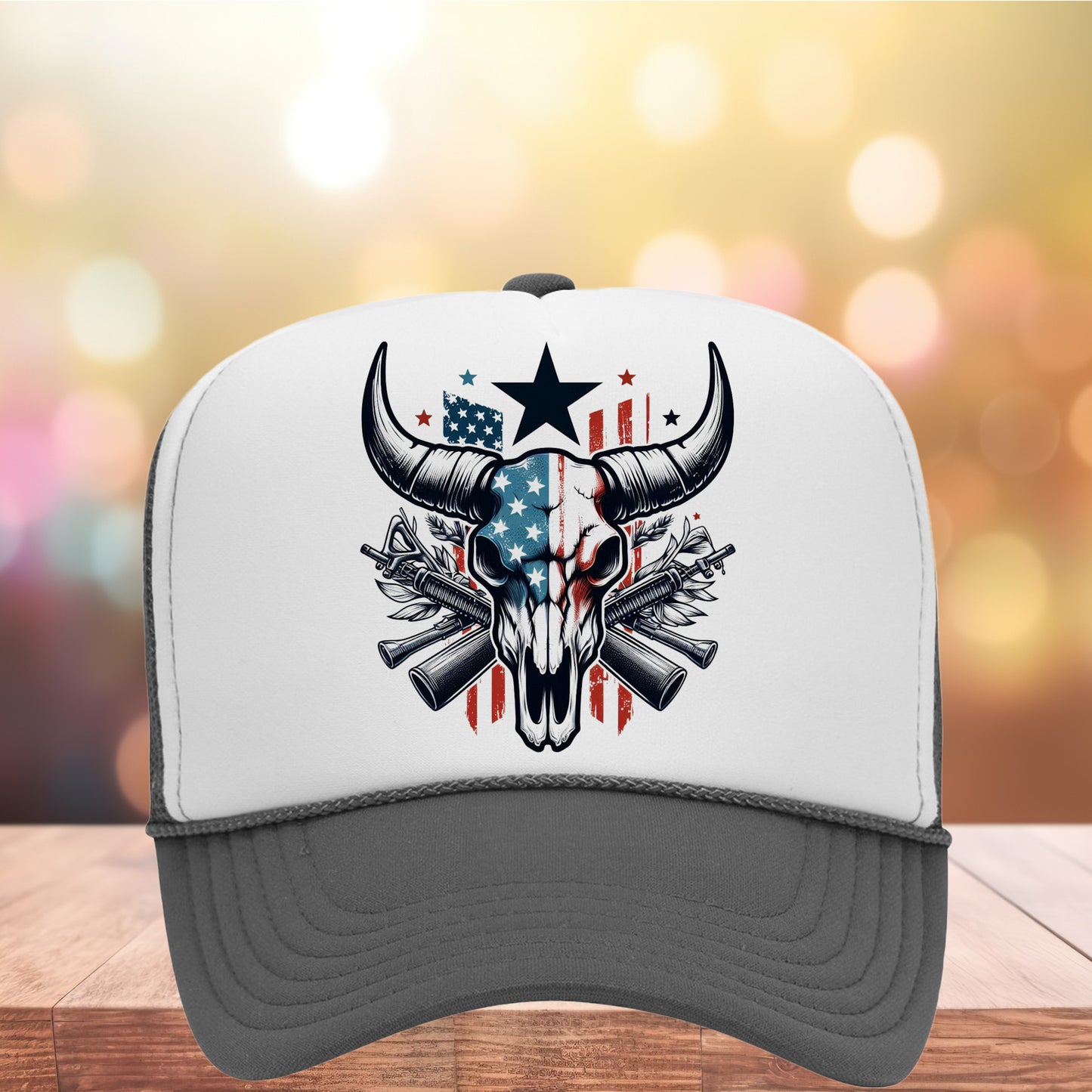 Patriotic Skull & Guns