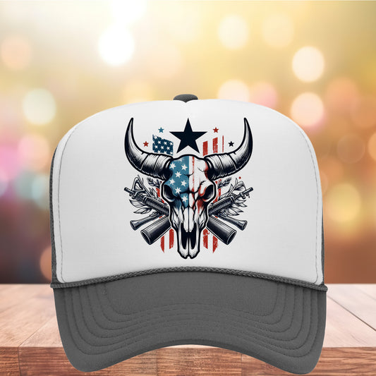 Patriotic Skull & Guns