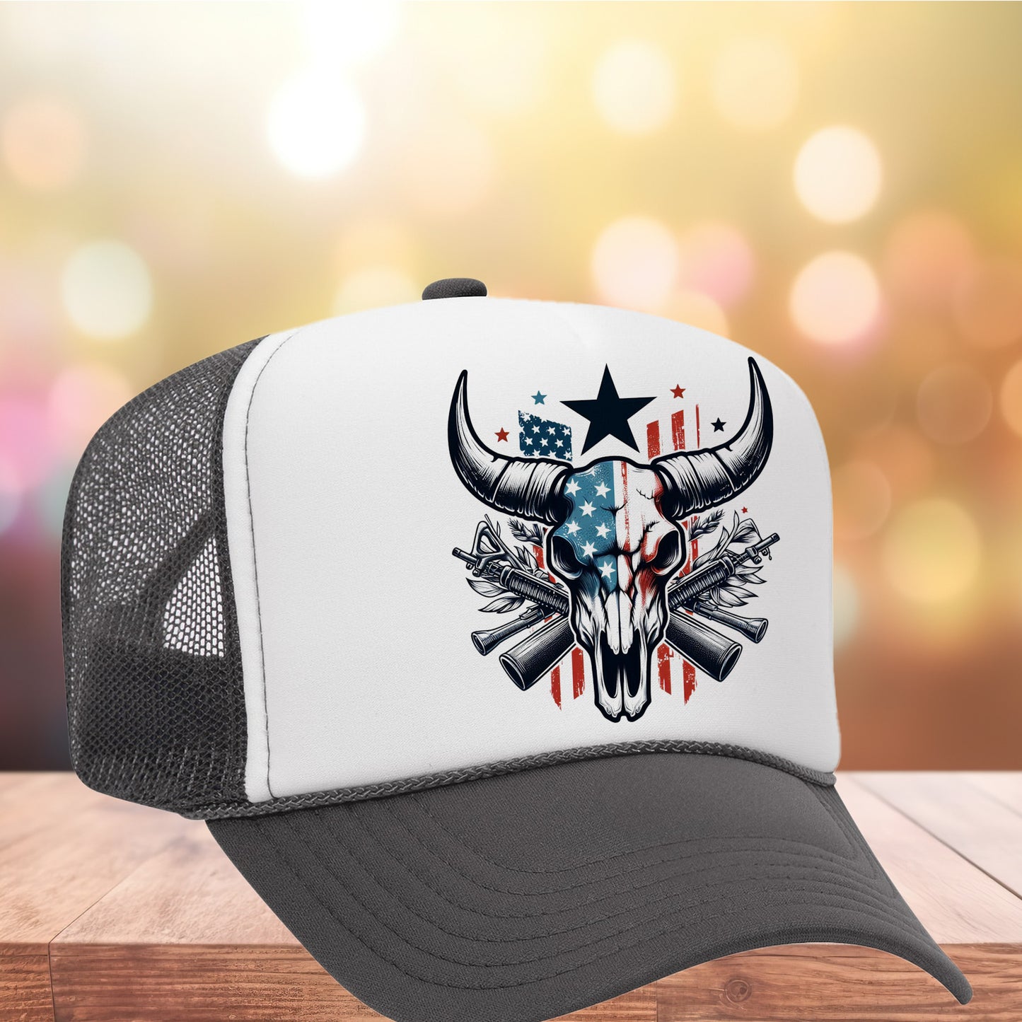Patriotic Skull & Guns