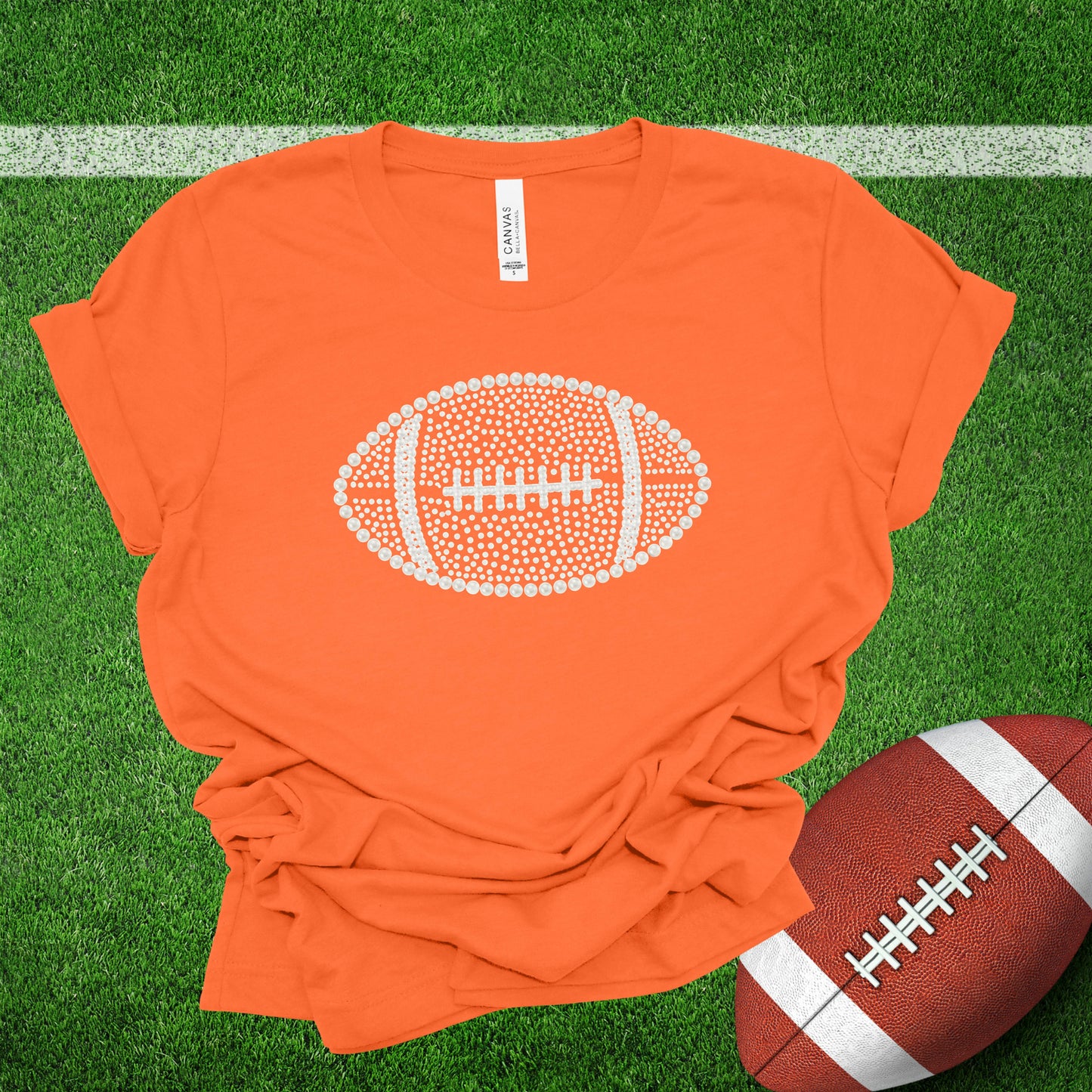 Faux Pearl Football (Multiple Color Choices)