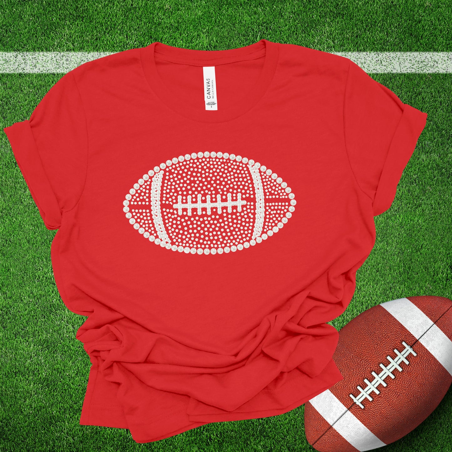 Faux Pearl Football (Multiple Color Choices)