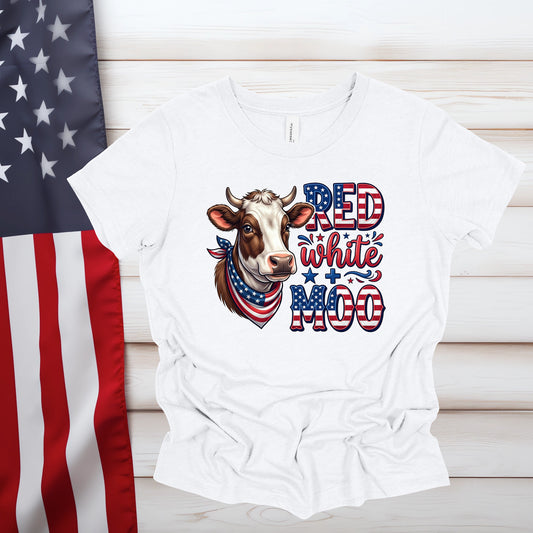 Red, White and Moo (Multiple Color Choices)
