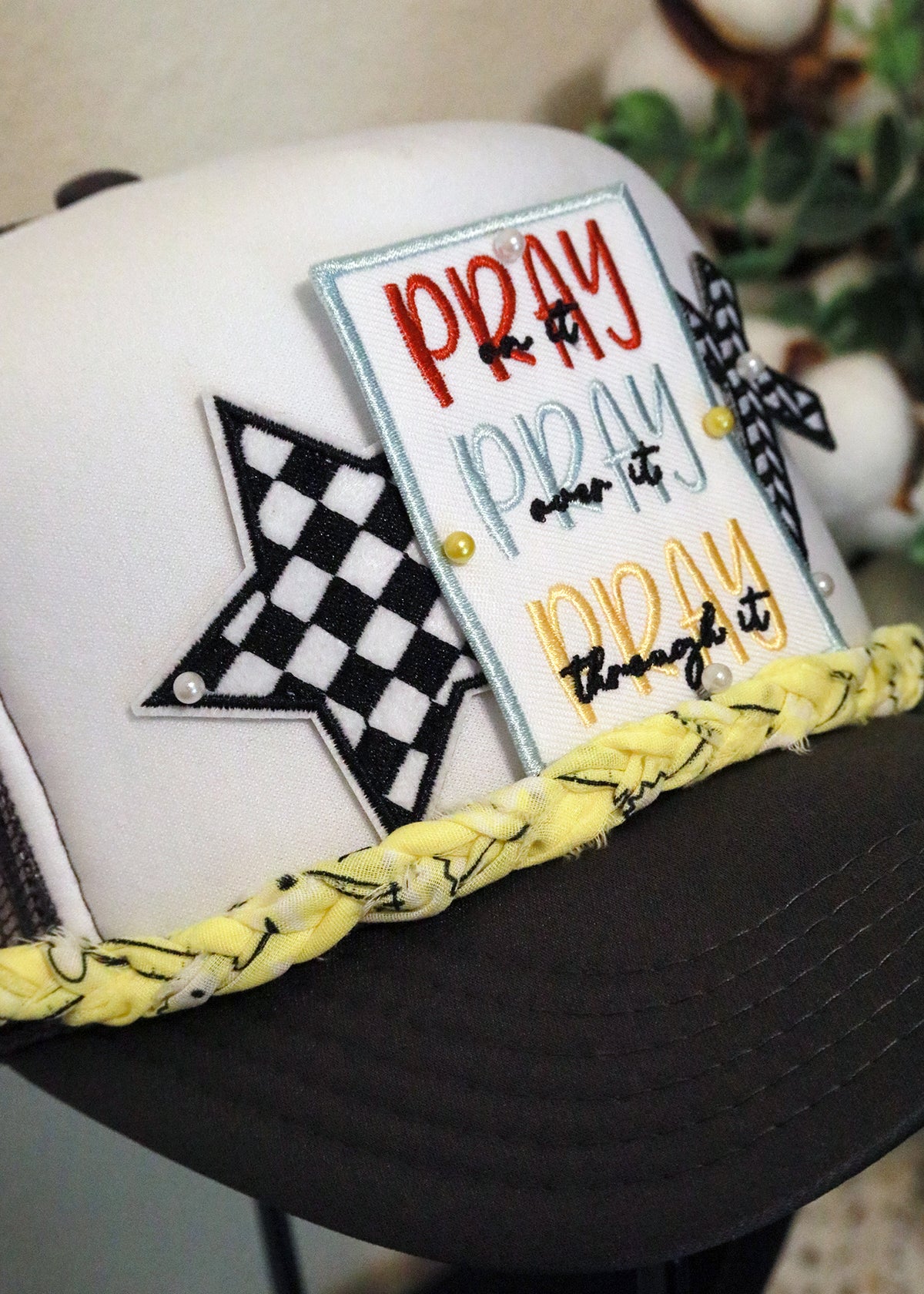 Simple Braided Bandana Trucker Hat Chain (Multiple Colors)