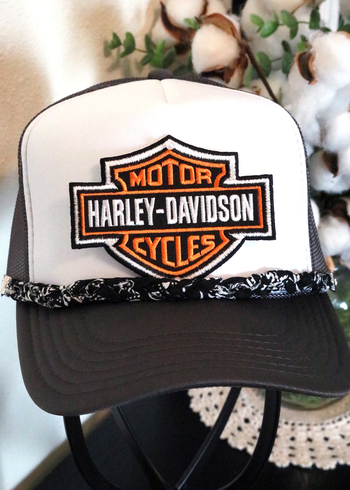 Simple Braided Bandana Trucker Hat Chain (Multiple Colors)