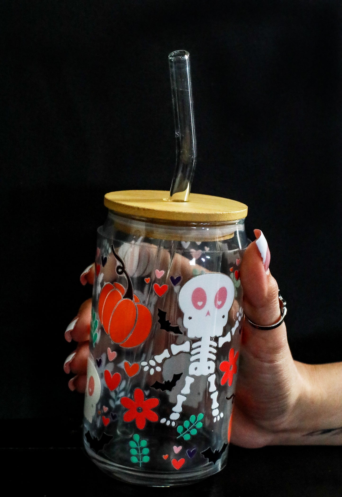Skelly, Pumpkins & Bats